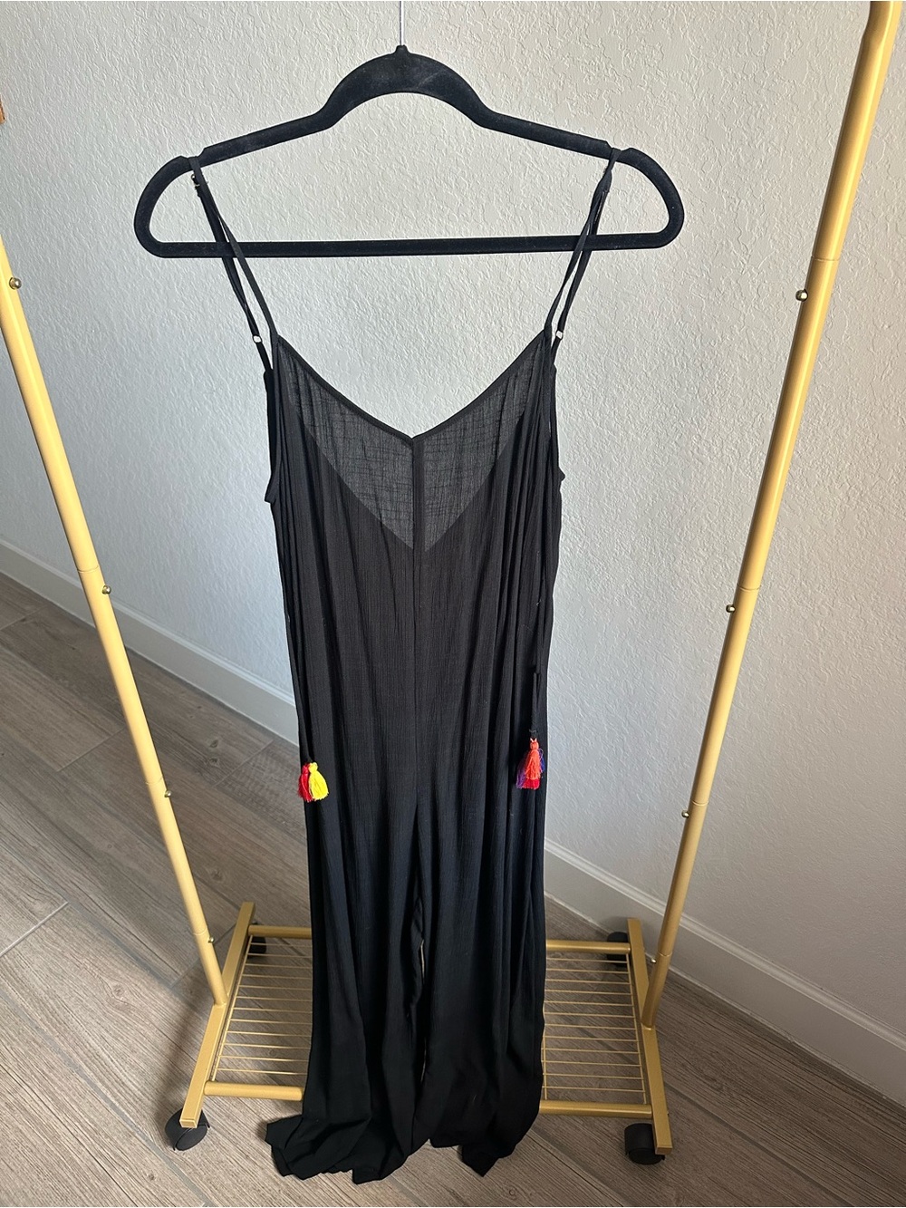 Show Me Your Mumu Leila Tassel Jumpsuit in Black